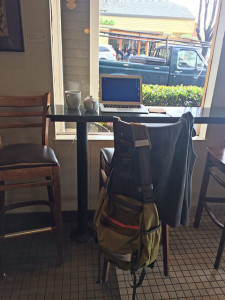 My seat at Peets